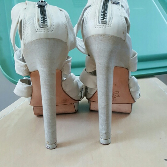 BCBG High Heel Leather Sandals, Prom - Picture 6 of 8